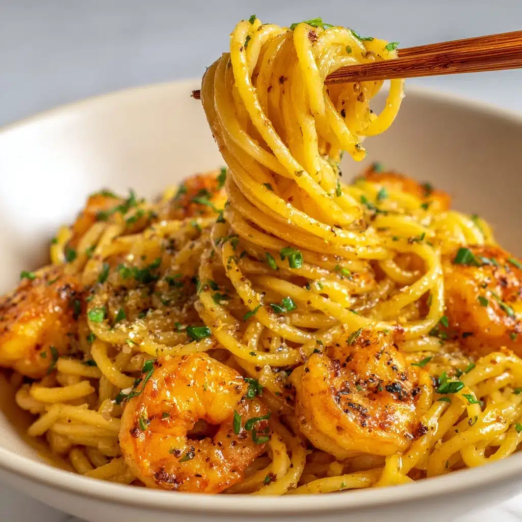 Spicy Garlic Shrimp Noodles Recipe - Recipe Image
