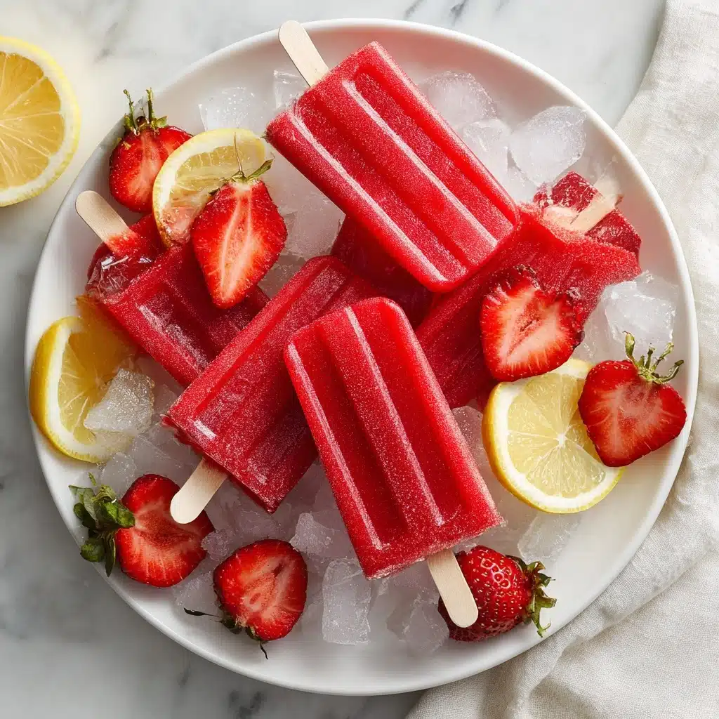 Strawberry Lemonade Popsicles Recipe - Recipe Image