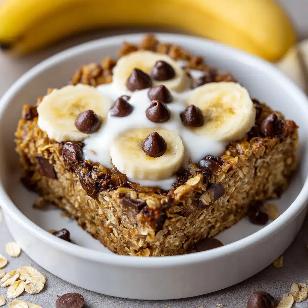 Baked Banana Chocolate Chip Oatmeal Recipe - Recipe Image