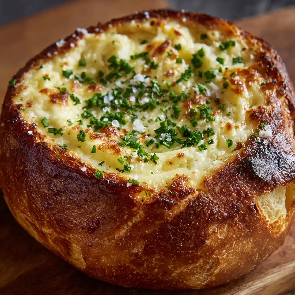 Cream Cheese Stuffed Garlic Bagels Recipe - Recipe Image