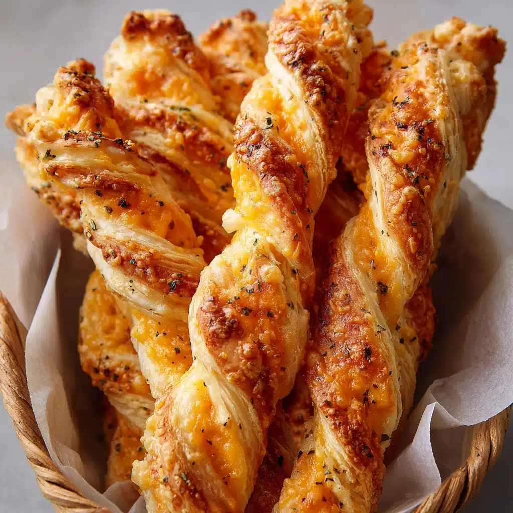 Puff Pastry Cheese Straws with White Cheddar and Black Pepper Recipe - Recipe Image