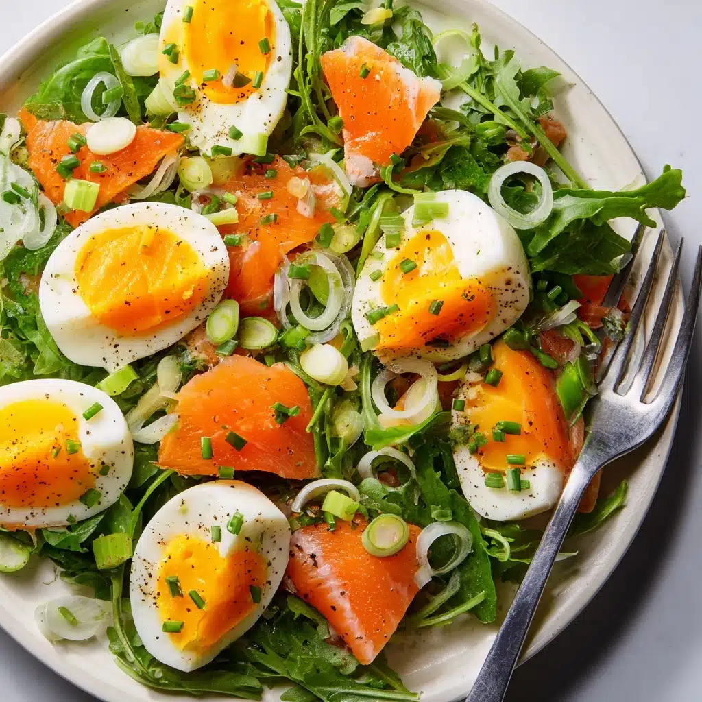 Smoked Salmon Salad in Creamy Caper Chive Dressing Recipe - Recipe Image