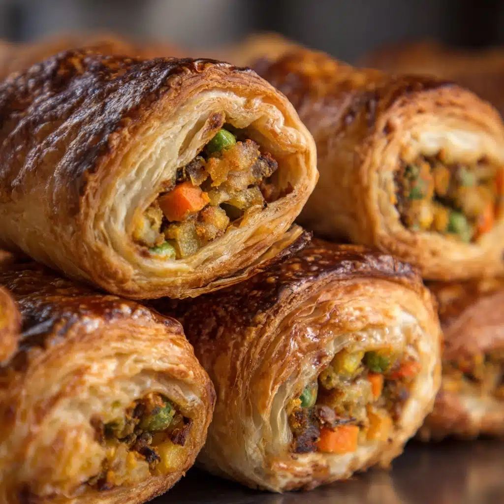 Cheesy Baked Vegetable Rolls Recipe