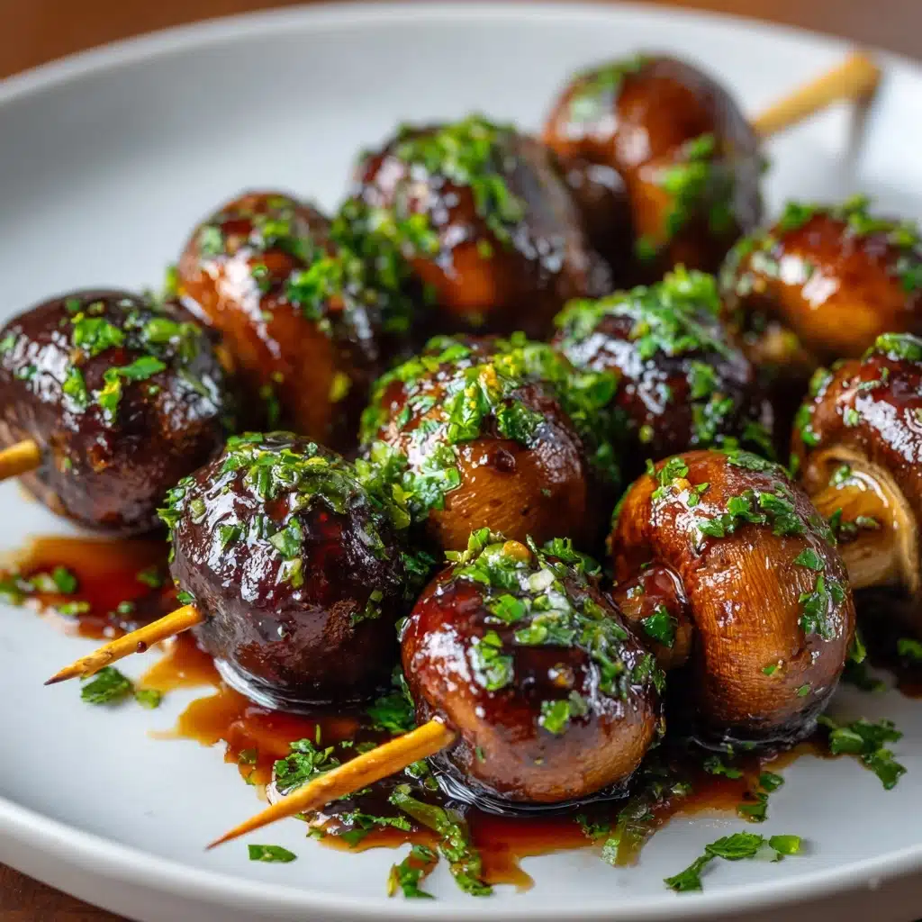 Marinated Grilled Mushroom Skewers Recipe - Recipe Image