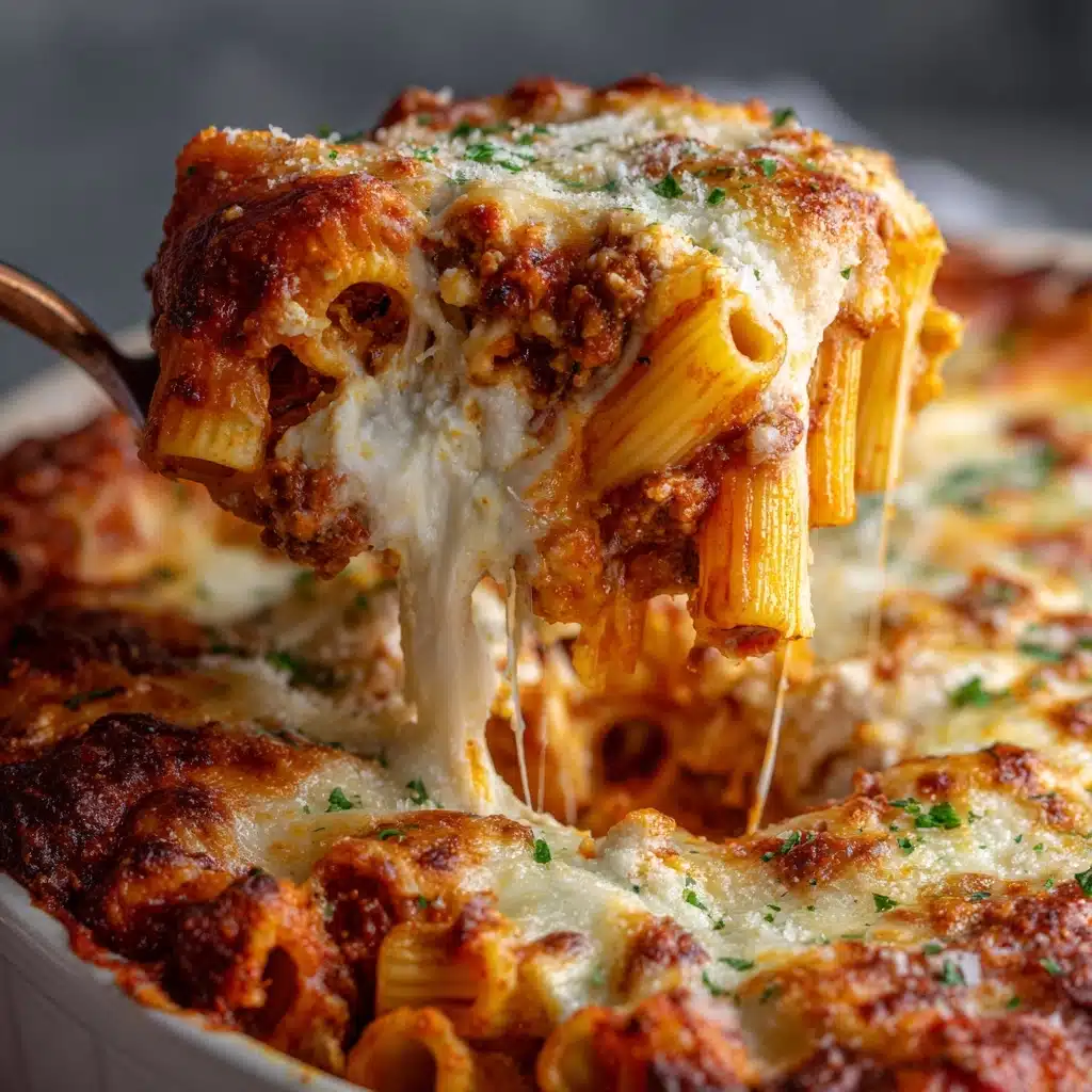 Three Cheese Baked Ziti Recipe - Recipe Image