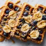 Healthy Flourless Banana Oat Waffles Recipe