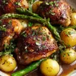 One-Pan Roasted Chicken with Spring Vegetables Recipe
