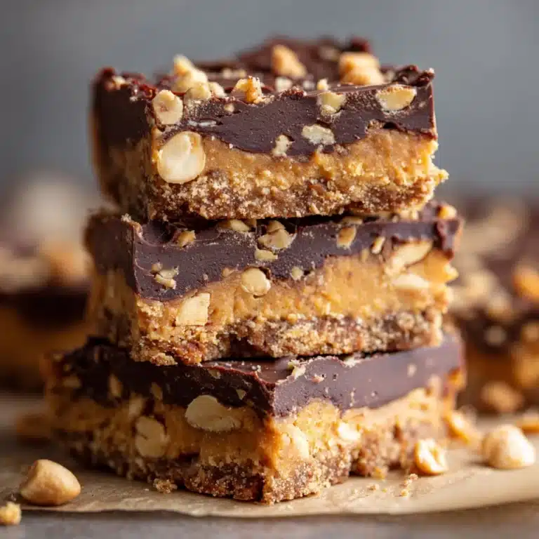 No Bake Chocolate Peanut Butter Protein Bars Recipe
