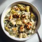 High-Protein Spinach and Artichoke Chicken Casserole Recipe