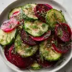 Crisp Cucumber and Beetroot Salad with Herb Dressing Recipe