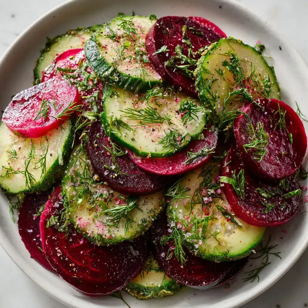 Crisp Cucumber and Beetroot Salad with Herb Dressing Recipe - Recipe Image