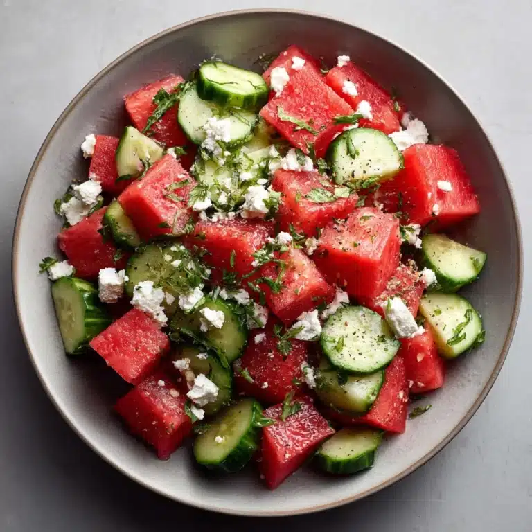 Watermelon Feta Cucumber Salad Recipe