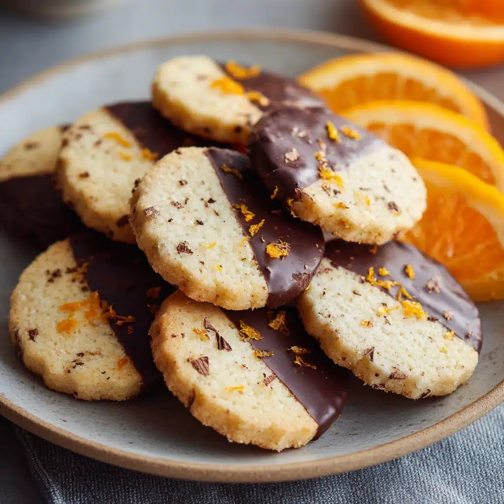 Dark Chocolate Orange Shortbread Cookies Recipe