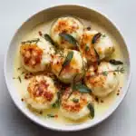 Italian Ricotta Gnudi in Cheese Sauce Recipe