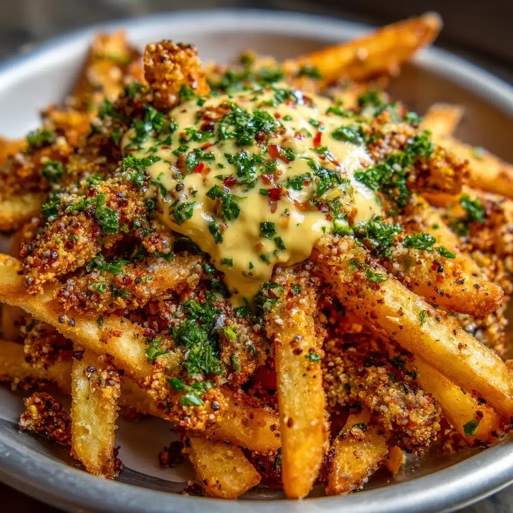 Crispy Veggie Potato Sticks with Cheese Sauce Recipe - Recipe Image