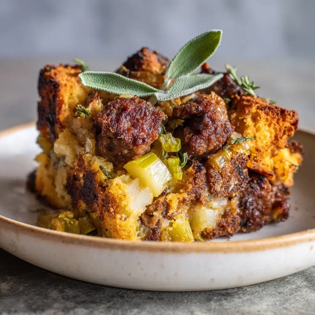 Vegan Sausage Stuffing with Sage Recipe - Recipe Image