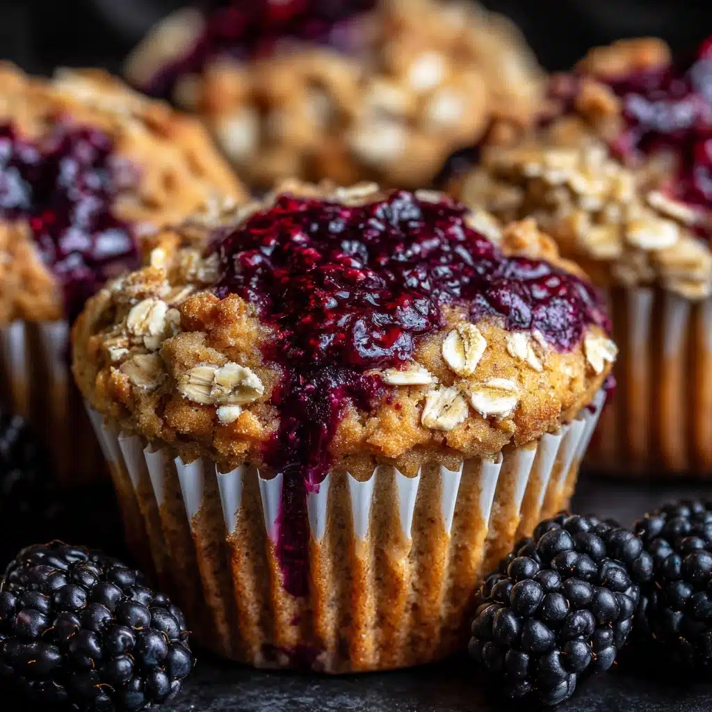 Blackberry Cinnamon Swirl Oatmeal Muffins Recipe