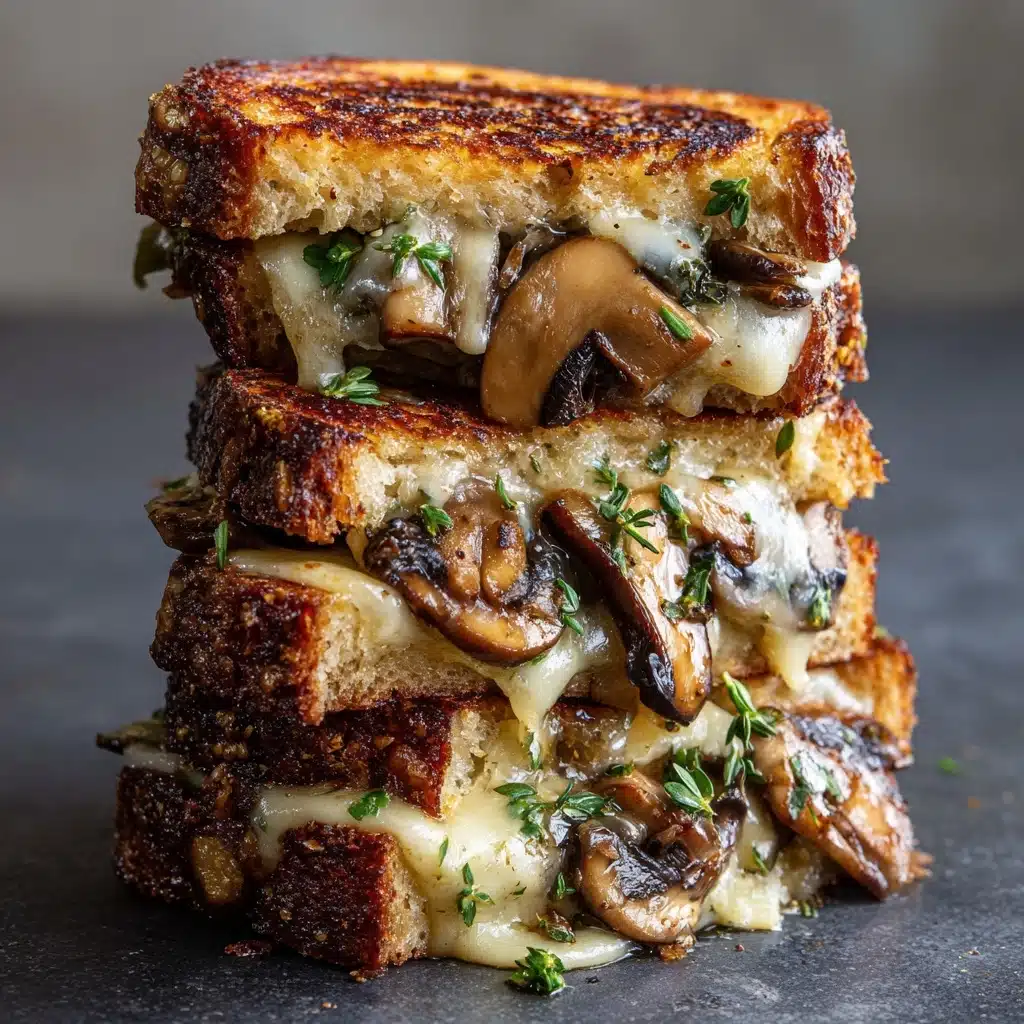 Garlic Mushroom Grilled Cheese Recipe - Recipe Image