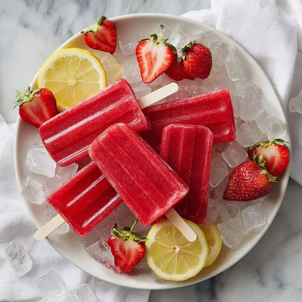 Strawberry Lemonade Popsicles Recipe - Recipe Image
