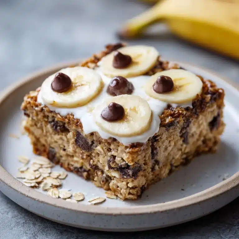 Baked Banana Chocolate Chip Oatmeal Recipe