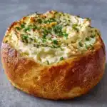 Cream Cheese Stuffed Garlic Bagels Recipe