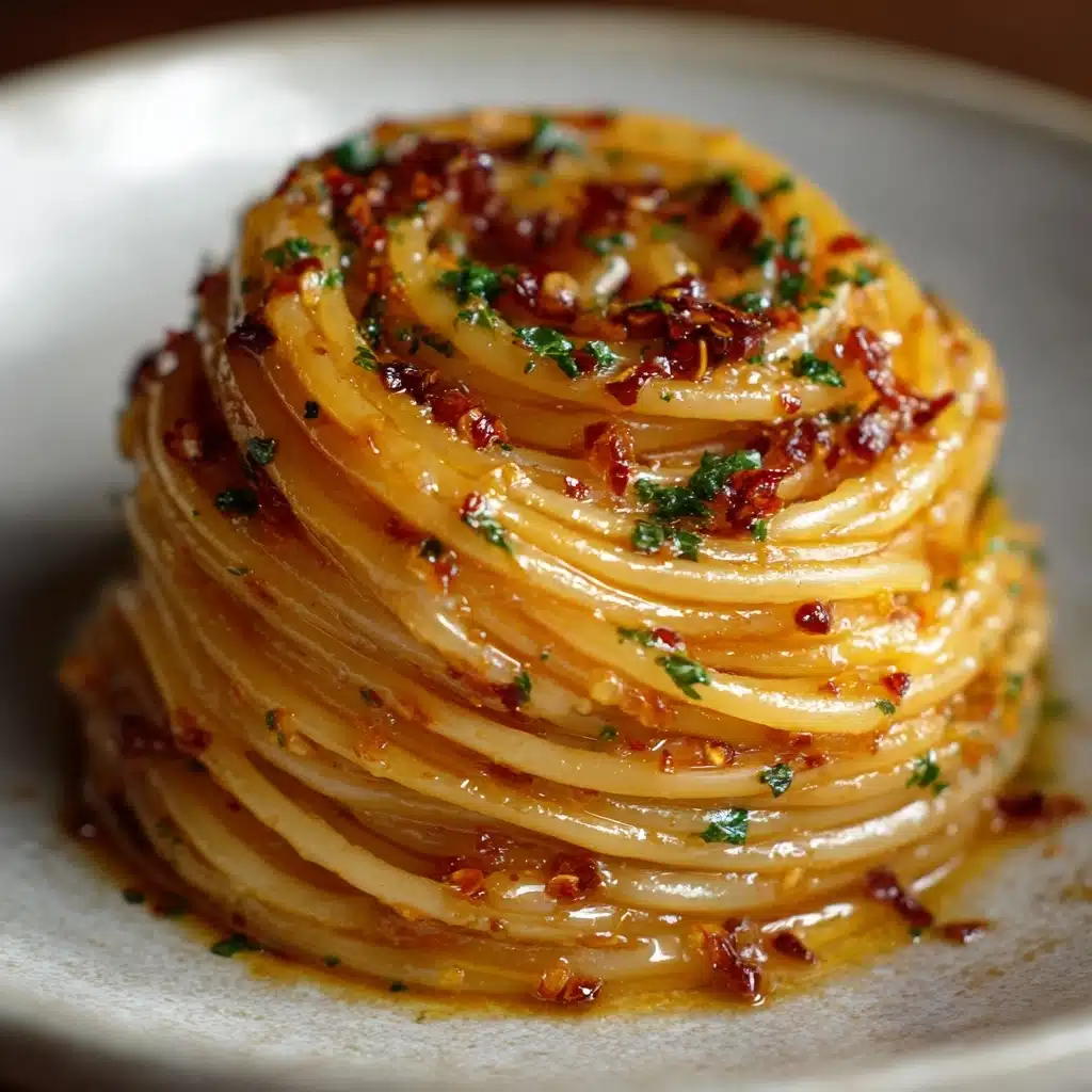 Caramelized Onion Pasta with Chilli Oil Recipe