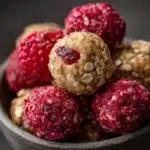 Raspberry Almond Energy Bites Recipe