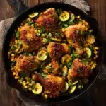 Garlic Butter Chicken with Zucchini and Corn Recipe