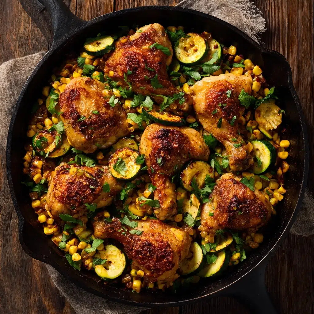 Garlic Butter Chicken with Zucchini and Corn Recipe
