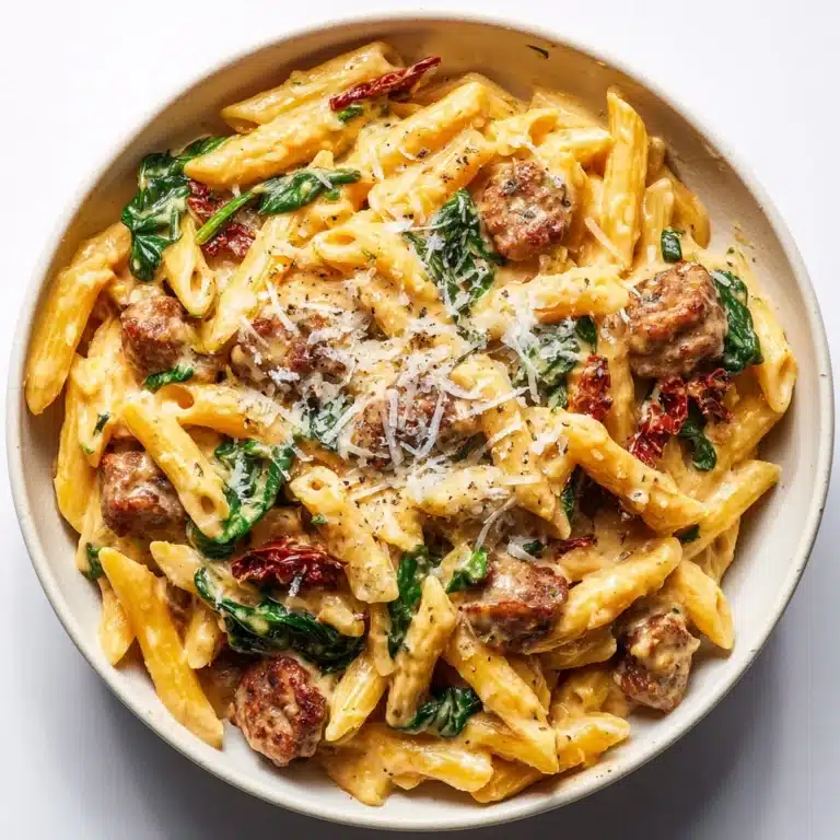 Creamy Tuscan Sausage Pasta Recipe