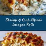 Shrimp & Crab Alfredo Lasagna Roll-Ups Recipe