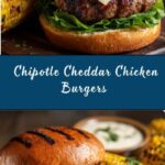 Chipotle Cheddar Chicken Burgers Recipe