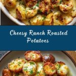 Cheesy Ranch Roasted Potatoes with Green Onion Garnish Recipe