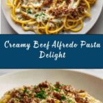 Creamy Ground Beef Alfredo Pasta Recipe
