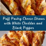 Puff Pastry Cheese Straws with White Cheddar and Black Pepper Recipe