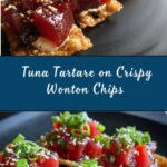 Spicy Tuna Tartare on Crispy Wonton Chips Recipe