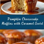 Pumpkin Cheesecake Muffins with Caramel Swirl Recipe