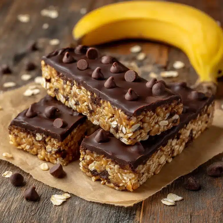 Dark Chocolate Greek Yogurt Banana Snack Bars Recipe