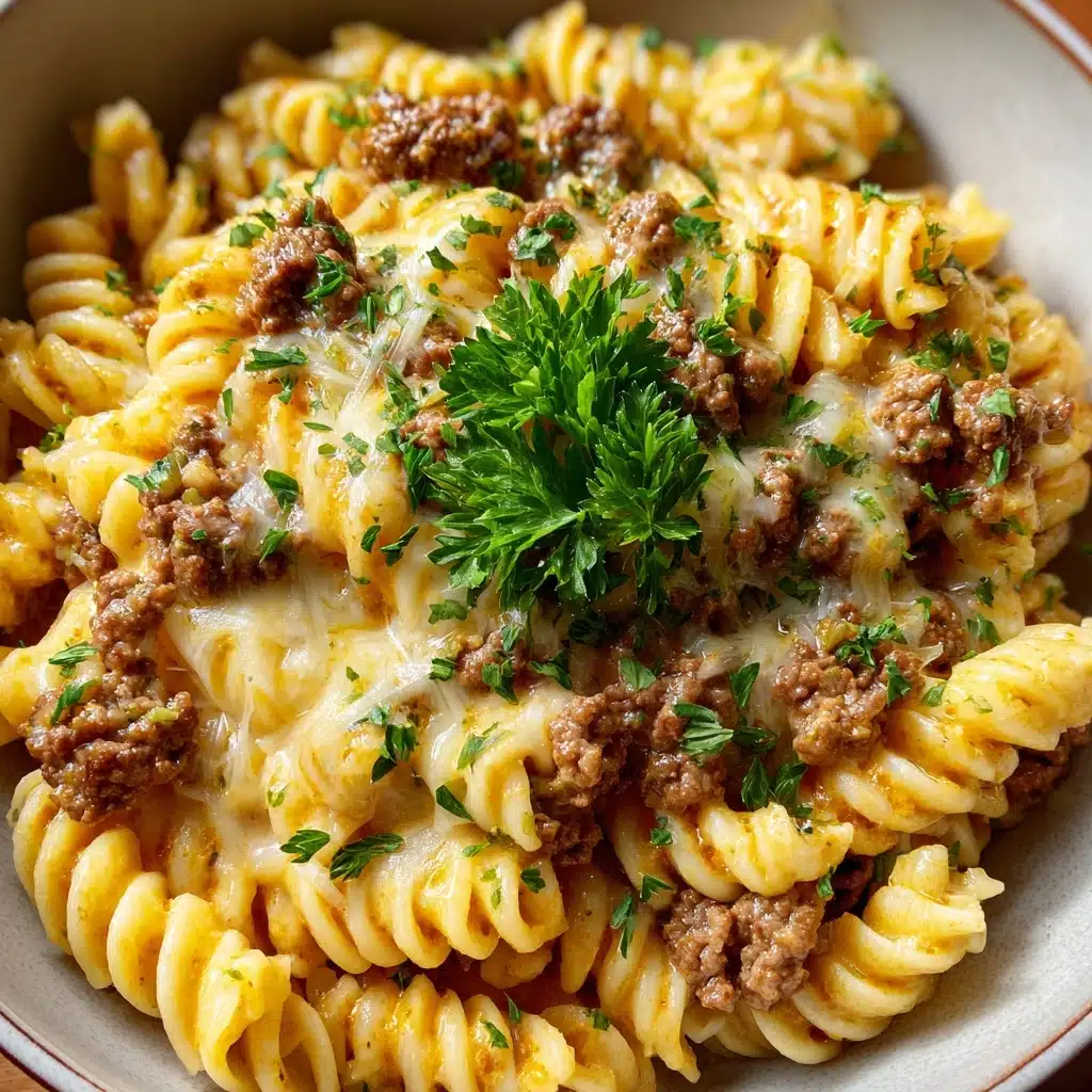 Cheesy Sloppy Cheeseburger Pasta Delight Recipe - Recipe Image