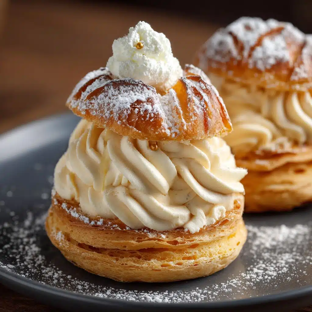 Choux Pastry with Milk Tea Cream Recipe - Recipe Image