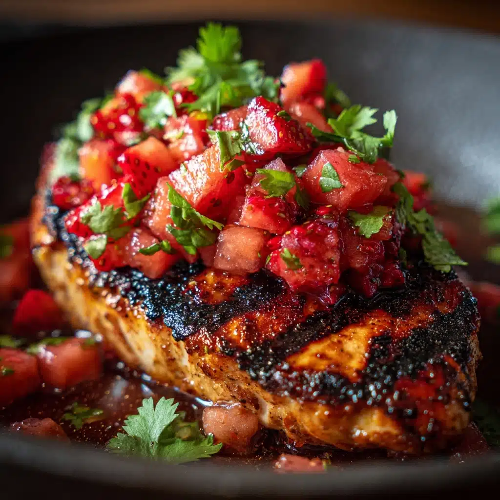 Cilantro Lime Grilled Chicken with Strawberry Salsa Recipe - Recipe Image