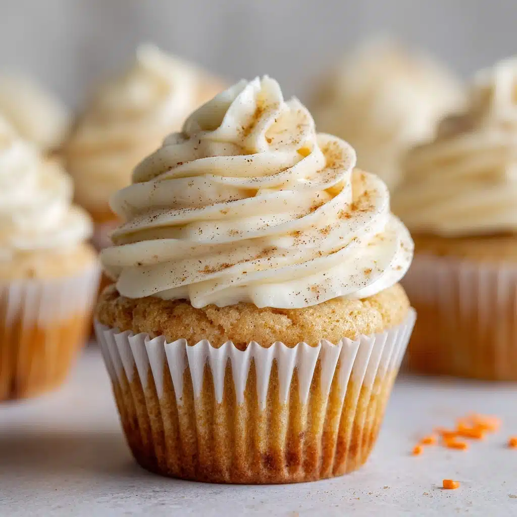 Pumpkin Cupcakes with Cinnamon Cream Cheese Frosting Recipe - Recipe Image