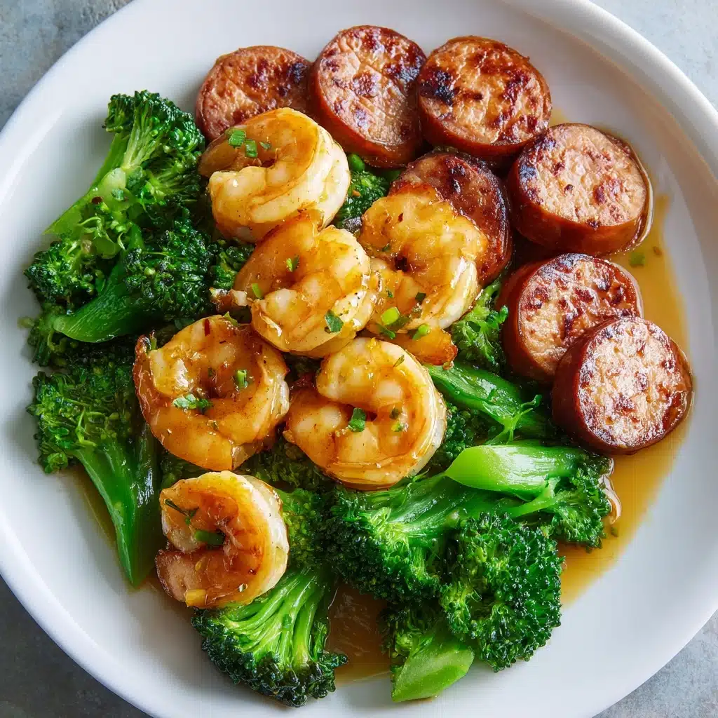 Honey Garlic Shrimp, Sausage & Broccoli Recipe - Recipe Image