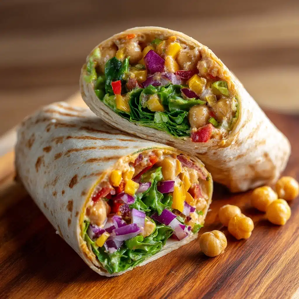 Chickpea Salad Wraps with Lemon Dressing Recipe - Recipe Image