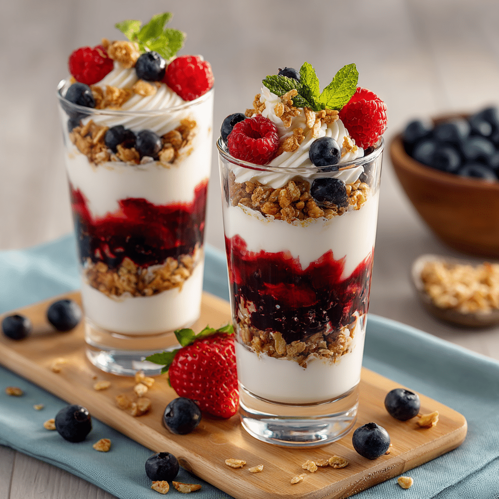 Berry Parfait with Yogurt and Granola Recipe - Recipe Image