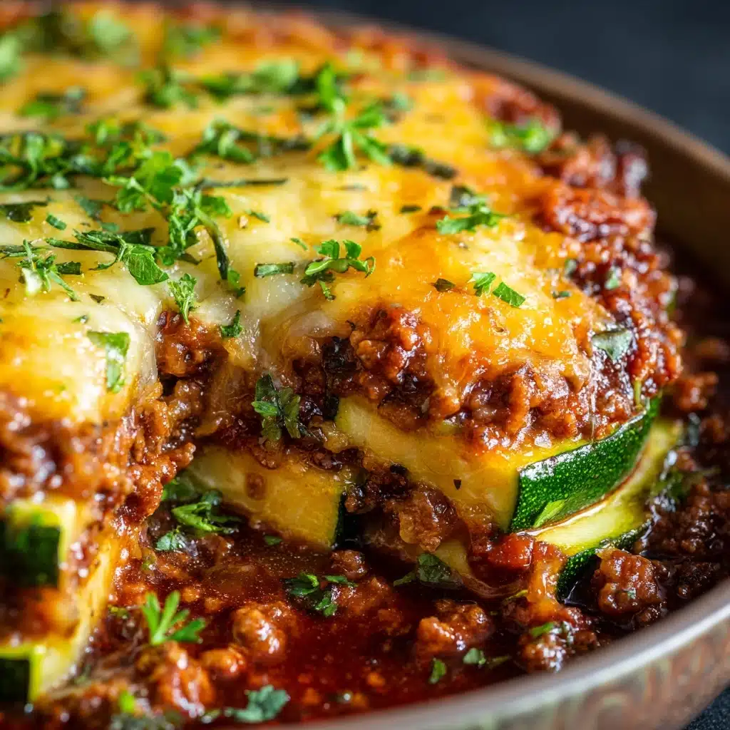 Cheesy Beef & Zucchini Casserole Recipe - Recipe Image
