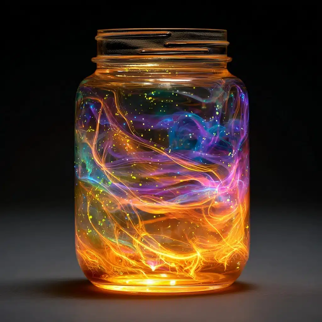 GLOW-IN-THE-DARK Fireworks in a Jar Recipe - Recipe Image