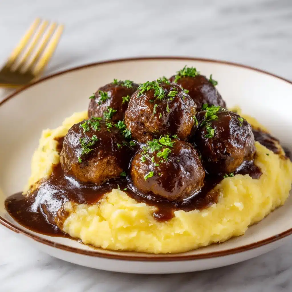 Slow Cooker Salisbury Steak Meatballs Recipe - Recipe Image