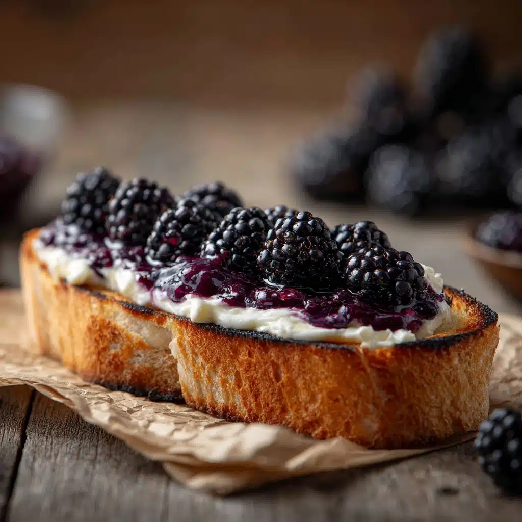 Blackberry Vanilla Greek Yogurt Toast Recipe - Recipe Image