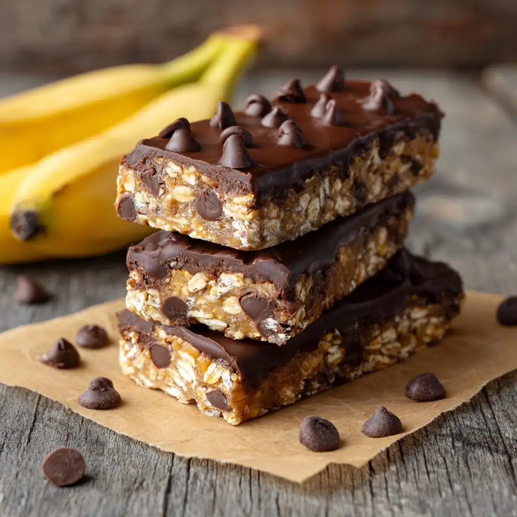Dark Chocolate Greek Yogurt Banana Snack Bars Recipe - Recipe Image